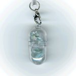 画像2: 03(若々しさ・Youthfulness)；アクアマリン・AQUAMARINE／天然石お願いカプセルストラップ：日本製・JapanMade (2)