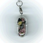 画像2: 11(健康長寿・Longevity)；トルマリン・TOURMALINE／天然石お願いカプセルストラップ：日本製・JapanMade (2)