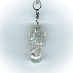 画像2: 12(純粋性・Purity)；ロッククリスタル・ROCK CRYSTAL／天然石お願いカプセルストラップ：日本製・JapanMade (2)