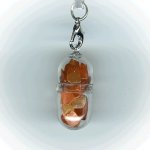 画像2: 13(気力充実・Full Spirits)；カーネリアン・CARNELIAN／天然石お願いカプセルストラップ：日本製・JapanMade (2)