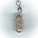 画像2: 17(安全旅行・Bon Voyage)；ムーンストーン・MOONSTONE／天然石お願いカプセルストラップ：日本製・JapanMade (2)