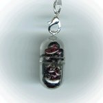 画像2: 21(サクセス・Success)；ガーネット・GARNET／天然石お願いカプセルストラップ：日本製・JapanMade (2)