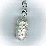 画像2: 29(バランシング・Balancing)；ハウライト・HOWLITE／天然石お願いカプセルストラップ：日本製・JapanMade (2)