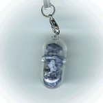 画像2: 33(問題解決・Resolution)；ソーダライト・SODALITE／天然石お願いカプセルストラップ：日本製・JapanMade (2)