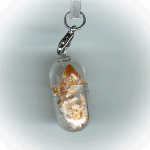 画像2: 35(勝負に勝つ・Win It All)；サンストーン・SUNSTONE／天然石お願いカプセルストラップ：日本製・JapanMade (2)