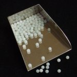 画像2: アマゾナイト/丸玉片穴3mmφ2個セット(サイズペアリング済) (2)