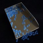 画像2: ブルーカルセドニー(染色)/丸玉片穴3mmφ2個セット(サイズペアリング済) (2)