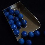 画像2: ネイビーハウライト（染色）/丸玉片穴10mmφ2個セット(サイズペアリング済) (2)