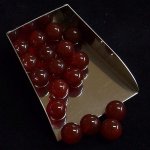 画像2: カーネリアン/丸玉片穴10mmφ2個セット(サイズペアリング済) (2)