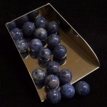 画像2: ソーダライト/丸玉片穴10mmφ2個セット(サイズペアリング済) (2)