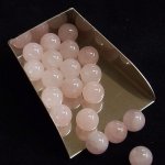 画像2: ローズクオーツ/丸玉片穴10mmφ2個セット(サイズペアリング済) (2)