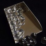 画像2: ロッククリスタル/丸玉片穴10mmφ2個セット(サイズペアリング済) (2)