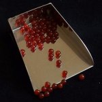 画像2: カーネリアン/丸玉片穴4mmφ2個セット(サイズペアリング済) (2)