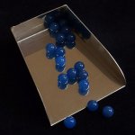 画像2: ブルーカルセドニー(染色)/丸玉片穴6mmφ2個セット(サイズペアリング済) (2)