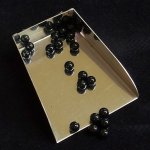 画像2: オニキス(黒)/丸玉片穴5mmφ2個セット(サイズペアリング済) (2)