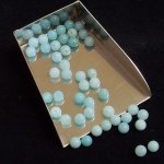 画像2: アマゾナイト/丸玉片穴5mmφ2個セット(サイズペアリング済) (2)