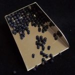 画像2: ゴールドストーン(紫)/丸玉片穴3mmφ2個セット(サイズペアリング済) (2)