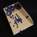 画像2: 合成ラピスラズリ（ねり）/丸玉片穴3mmφ2個セット(サイズペアリング済) (2)