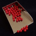 画像2: サンゴ（ねり）/丸玉片穴5mmφ2個セット(サイズペアリング済) (2)