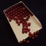 画像2: カーネリアン/丸玉片穴5mmφ2個セット(サイズペアリング済) (2)