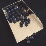 画像2: ゴールドストーン(紫)/丸玉片穴6mmφ2個セット(サイズペアリング済) (2)