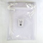 画像1: 日本製オーガンジーポーチ（ＸL)180ｘ250ｍｍ5枚入り-ホワイト (1)