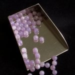 画像2: アメジストクオーツ/丸玉片穴5mmφ2個セット(サイズペアリング済) (2)