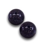 画像1: ゴールドストーン(紫)/丸玉片穴8mmφ2個セット(サイズペアリング済) (1)