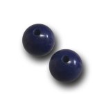 画像1: 合成ラピスラズリ（ねり）/丸玉片穴5mmφ2個セット(サイズペアリング済) (1)