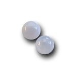 画像1: ブルーレースアゲーテ/丸玉片穴3.5mmφ2個セット(サイズペアリング済) (1)