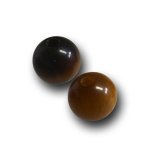 画像1: タイガーアイ/丸玉片穴4.5mmφ2個セット(サイズペアリング済) (1)