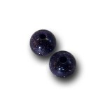 画像1: ゴールドストーン(紫)/丸玉片穴3mmφ2個セット(サイズペアリング済) (1)