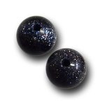 画像1: ゴールドストーン(紫)/丸玉片穴6mmφ2個セット(サイズペアリング済) (1)