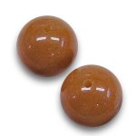 画像1: レッドアベンチュリン/丸玉片穴10mmφ2個セット(サイズペアリング済) (1)