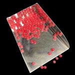 画像2: レッドカルセドニー(染色)/丸玉片穴3mmφ2個セット(サイズペアリング済) (2)