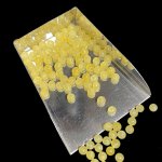 画像2: イエローカルセドニー(染色)/丸玉片穴4mmφ2個セット(サイズペアリング済) (2)