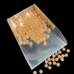 画像2: サーモンピンクカルセドニー(染色)/丸玉片穴4mmφ2個セット(サイズペアリング済) (2)