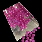 画像2: パープルカルセドニー(染色)/丸玉片穴5mmφ2個セット(サイズペアリング済) (2)