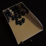 画像2: オニキス(黒)/丸玉片穴6mmφ2個セット(サイズペアリング済) (2)