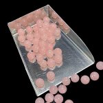 画像2: ピンクカルセドニー(染色)/丸玉片穴6mmφ2個セット(サイズペアリング済) (2)