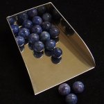 画像2: ソーダライト/丸玉片穴8mmφ2個セット(サイズペアリング済) (2)