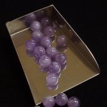 画像2: アメジストクオーツ/丸玉片穴8mmφ2個セット(サイズペアリング済) (2)