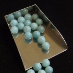 画像2: アマゾナイト/丸玉片穴8mmφ2個セット(サイズペアリング済) (2)