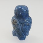 画像2: 天然石ラピスラズリ彫刻/幸せを呼ぶ-フクロウ/h52mm (2)