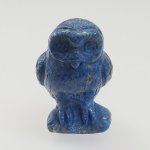 画像1: 天然石ラピスラズリ彫刻/幸せを呼ぶ-フクロウ/h52mm (1)