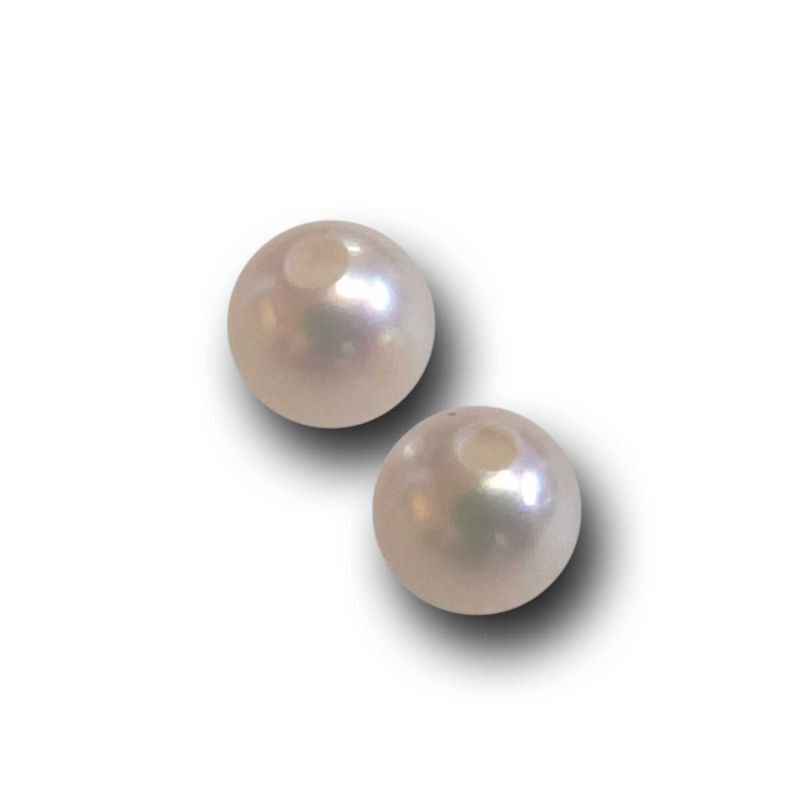 新品・百貨店商品／総本店】802綺麗なアコヤ真珠8.0-8.5mm片穴ペア珠 